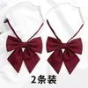 Gravata borboleta de pena angular de cor sólida Jk japonesa estilo universitário feminino acessório para foto de formatura roupa de marinheiro