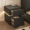 Mesa de noche inteligente segura integrada simple moderna multifuncional para el hogar carga inalámbrica segura para dormitorio gabinete de almacenamiento