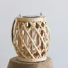 Lanterna de Vime Vintage para Mesa de Bar e Café Lâmpada de Velas Adereços para Fotografia Noturna e Hanfu