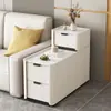 2026 nuevo modelo gabinete lateral de sofá con panel de roca de madera maciza, mesa auxiliar de partición de sala de estar de alta gama, mesa de centro pequeña de lujo ligero de alta gama
