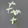Flor artificial de íris com 5 cabeças, haste única, para decoração de casamento, arranjo de corredor, decoração de fundo de palco, flor artificial