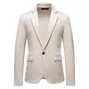 Amazon Blazer Casual de Gamuza Agrietada Estilo Vintage Ajuste Delgado de un Solo Botón para Hombre Traje de Negocios Británico para Hombre