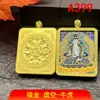 Venda Direta de Fábrica Pingente Thangka Estilo Xizang de Divindade Guardiã Meio Pintado à Mão com Detalhes em Ouro Joias do Xizang