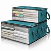 Bolsa de almacenamiento para edredón con ventana panorámica de perspectiva frontal, cesta de almacenamiento para ropa no tejida transfronteriza de Amazon, bolsa para mudanzas