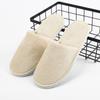 Venta al por mayor de fábrica pantuflas desechables de forro polar coral hotel casa de huéspedes hospitalidad del hogar suela de hoja de sauce unisex portátil