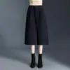 Pantalones de lana de moda para mujer, pantalones de bota Martin de alta gama para otoño e invierno, nuevos pantalones casuales versátiles de pierna ancha de cintura alta para adelgazar 2026