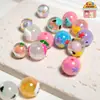 Cuentas Pintadas a Mano, Lindas Cuentas de Cadena para Celular DIY Chapadas Multicolor, Mapache de Dibujos Animados con Goteo de Aceite, Corazón, Cachorro, Cuentas de Flor