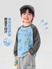 Camiseta Europea Derecha para Niño Otoño Top para Bebé Manga Larga Estilo Primavera Otoño Ropa para Niño Otoño Nuevo Ropa Infantil de Moda