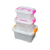Caja de almacenamiento de plástico para escritorio, transparente y gruesa, para coche, juguetes, aperitivos