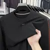 Nova Blusa com Capuz de Manga Longa Masculina para Primavera e Outono, Cor Sólida, Gola Redonda, Corte Solto Casual, Camada Base para Meia-Idade