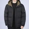Nueva chaqueta de algodón con capucha engrosada de otoño e invierno para hombre, abrigo de algodón cálido casual de corte holgado, talla grande con capucha