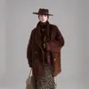 Elegante Casaco de Lã Mohair, Estilo Curto Casual e Versátil com Gola de Terno Estilosa, Novo Modelo de Luxo Outono e Inverno 2025