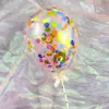 Pastel de cumpleaños Globo de red rojo enchufe 5 pulgadas Globo de papel con lentejuelas Escena decoración de pastel Aplicación de pastelería
