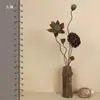 Retro Madera Flotante Natural Madera Maciza Zen Flores Secas Flores Reales Cápsulas de Loto Flores Secas Loto Flores Secas Decoración Adornos Chinos Sala de Estar