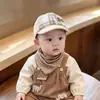 Gorro para bebé para otoño e invierno, gorra de pana con visera de pico, estilo coreano, simple y versátil, gorra de béisbol para niños, gorro a prueba de viento para salir, moderno