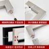 Manija de acero inoxidable con tubo cuadrado curvo simple para baño, puerta de ducha de madera, manija de puerta grande, manija de puerta de vidrio sin huellas dactilares con sellado de esmalte