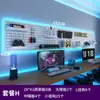 Habitación de E-Sports Tablero Perforado Almacenamiento en Pared Sin Taladro para Teclado y Auriculares, Estante Colgante para Sala de Estar Escritorio de Computadora, Soporte de Exhibición Multiusos