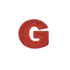 Parches bordados de letras inglesas 26 y números con lentejuelas rojas más vendidos transfronterizos con adhesivo termofusible para decoración de ropa