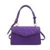 2026 Bolsa Feminina Simples Colorida Estampada Moda Estilo Coreano Chique Nova Bolsa Quadrada Pequena Bolsa Transversal de Mão Chique Casual