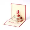 Papel para Cartão Postal Recorte de Papel Cartão de Saudação Tridimensional 3D Criativo Aniversário Cartão de Bênção Comercial Logo Dropshipping