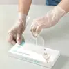 Luvas TPE Transparentes Descartáveis para Cozinha, Panificação e Catering - Embalagem com Dispenser - Resistentes a Óleo - Grau Alimentício
