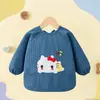 Babero Impermeable de Pana para Bebé para Comer, Anti-Suciedad, Otoño e Invierno, Babero Unisex para Bebé, Babero Infantil