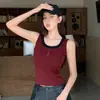 Chaleco Nuevo de Botones para Otoño e Invierno con Almohadilla en el Pecho para Mujer, Falso Dos Piezas, Cepillado, Se Puede Usar por Fuera, Cálido, Hermoso Chaleco con Tiras en la Espalda con Almohadilla en el Pecho