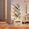 Estantería Sencilla de Pie Estante de Almacenamiento Sala de Estar Forma de Árbol Librería Pequeña Hogar Montado en Pared Gabinete de Almacenamiento Multicapa para Espacios Estrechos