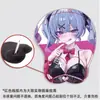 Alfombrilla de ratón 3D Estéreo Pecho Hatsune Miku Protector de muñeca de silicona Agujero de conejo Juego Dormitorio Estación de trabajo Almohadilla suave para la muñeca