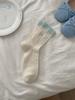 Calcetines de Malla Transpirable sin Hueso, Estilo Amoroso para Niña, Temporada de Primavera y Verano, para Apilar, Venta en Vivo, Bordados, Combinación de Colores, Talla Media, ins