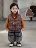 Chaleco para Niños 2026 Invierno Nuevo Estilo Ropa de Invierno para Niños Chaleco de Plumas Bebé Niño Estilo Más Grueso Cálido Chaleco de Cuadros