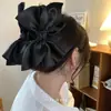 Pinza para el Cabello con Lazo de Tela Estilo Coreano, Pinza de Tiburón Exquisita y Elegante para la Parte Posterior de la Cabeza, Accesorio para el Cabello de Lujo Ligero