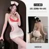 Lingerie sexy de renda uniforme de enfermeira bodycon vestido pura tentação conjunto de pijama sedutor qqny para mulheres 2768