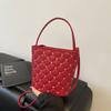 Bolsa Pequeña de Bordado de Diamantes para Mujer 2026 Nueva Tendencia de Verano Versátil Cadena Bolso Cruzado Bolso Cubo