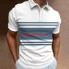 Camiseta Polo para Hombre Estampado de Rayas Manga Corta Camisetas Casual