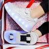 Zapatos de Patines de Cuatro Ruedas Baratos para Niños al por Mayor, Patines de Ruedas Retráctiles Invisibles para Niñas, Patines de Ruedas de Ocho Ruedas Deportivos para Estudiantes Niños