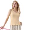 2025 Verano Nuevo Chaleco de Hilo Moda Tirantes Más Fácil para Combinar Parte Inferior Espalda Hermosa Adelgazante Celebridad de Internet Color Sólido Ropa de Mujer