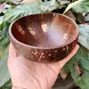 Vietnã Criativo Tigela Antiga de Casca de Coco Natural Tigela de Coco para Sobremesa Utensílios de Mesa Água de Arroz Doce Salada Lanches Recipiente de Tigela de Coco
