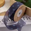 Fita de Poliéster Chiffon com Bolinhas em Cores Contrastantes Laço Acessórios de Cabelo Roupas Sapatos e Chapéus Acessórios Acessórios para Caixa de Presente Fita