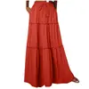 Moda Femenina Transfronteriza 2023 Nuevo Estilo Veraniego Falda de Capas con Volantes Estilo Europeo y Americano. Falda con Cintura Elástica y Lazos con Volantes