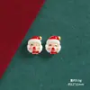 Dibujos Animados Mini Muñeco de Nieve Navideño Regalo Reno Accesorios de Resina DIY Pegamento de Crema Funda de Teléfono Móvil Pasador Material para Joyería