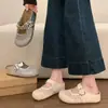 Medias Pantuflas Cerradas de Suela Gruesa que Aumentan la Altura para Mujer, Nuevo Estilo Verano 2026, Sandalias Transpirables con Diseño Hueco, Sandalias Slip-On Estilo Birkenstock