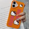 Kt Cat Adecuado para Funda de Teléfono Móvil Apple 16Promax Iphone15 Lindo 14 Patrón Granulado 13 Carcasa Blanda 12 Dibujos Animados Suave