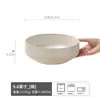 Tazón Retro Mate Tazón Grande Estilo Japonés Tazón de Cerámica Venta al por Mayor Tazón para Verduras del Hogar Tazón para Sopa Restaurante Tazón Salah Juego de Vajilla