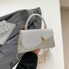 Bolsa Feminina Estilo Simples Europeu e Americano Comércio Exterior 2025 Nova Tendência Moda V-Shaped Bolsa de Festa High-Value Brilhante Strass Bolsa de Mão