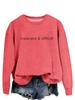 Sudadera Suelta de Manga Larga con Cuello Redondo, Letra 'Amazon Wish', Redonda, Europea y Americana, Cara Cara, Costosa, Difícil