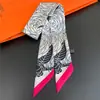 Bufanda Nueva de Seda Sarga, Bufanda Diagonal Estilo Coreano, Cinta Decorativa para Bolsa, Diadema para Mujer, Souvenir Versátil