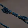 Cuerda de collar tejida a mano con colgante de jade de oro antiguo para hombres y mujeres, colgante de cuello, cuerda de colgante de jade