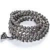 Pulsera Retro de Plata Tailandesa con Seis Caracteres Mantra y Cuentas de Buda, Moderna y Sencilla, Pulsera Trenzada con Sutra del Corazón Joyería para Hombres, Mujeres y Parejas