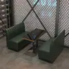 Sofás de cabina para bar, cafetería de té de burbujas, restaurante de barbacoa, restaurante, cabina de casa de té, juego de mesa y silla para bar de música